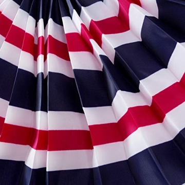 60x30 Patriotic Nylon Pleated Bunting Flags for Outdoor Decor