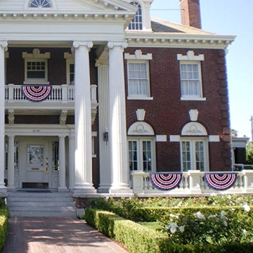 60x30 Patriotic Nylon Pleated Bunting Flags for Outdoor Decor