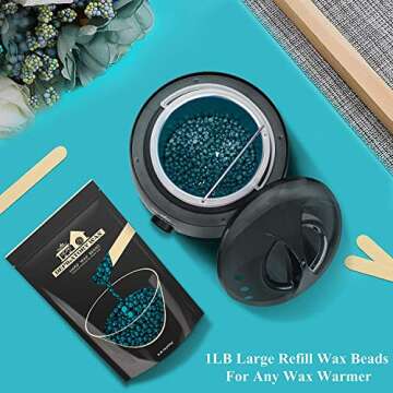 Lifestance Hard Wax Beads, 1lb, Jasmine, Sensitive Skin, for Face, Body, Legs, Brazilian Bikini Wax,...