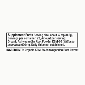 Organic Ashwagandha KSM 66 Root Powder Stress Relief