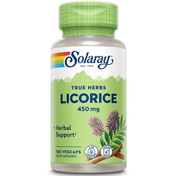 Solaray Licorice Root 450mg | Healthy Digestive System, Liver & Menopausal Support Formula | Non-GMO...