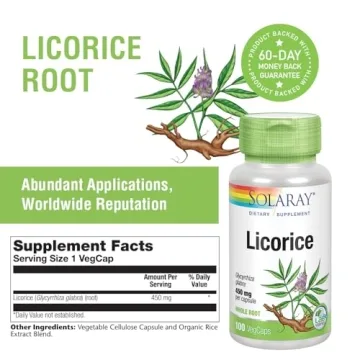 Solaray Licorice Root 450mg for Digestive & Liver Support