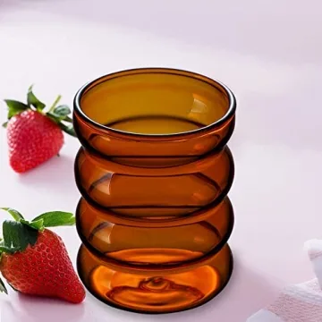 Peyan Ripple Glass Cups Set of 2 Vintage Glassware 10 Oz