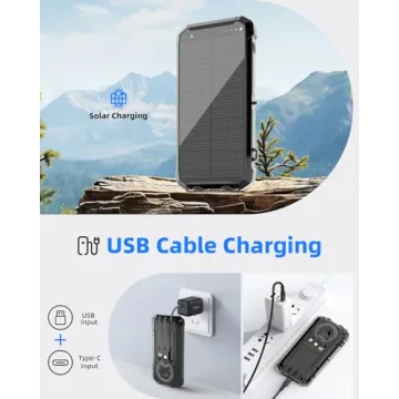 Nuynix Solar Power Bank 20000mAh for Outdoor Adventures