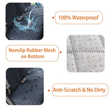 Waterproof Dog Car Seat Cover with Side Flap Universal Fit
