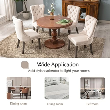 KCC Velvet High-End Dining Chairs Set of 2 Modern Style