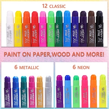 Best Crafts Paint Sticks for Kids, 24 Classic Colors
