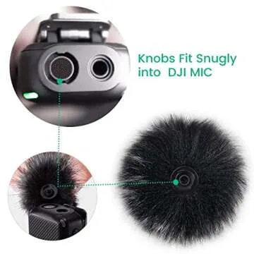 4-Pack Windscreens for DJI MIC Wind Muff and Microphone