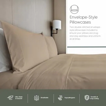 Tafts California King Bamboo Sheets, Ultra Soft & Eco-Friendly