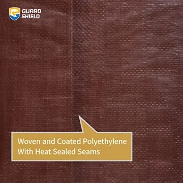 GUARD SHIELD Brown/Green Tarp 10x12 Feet Medium Duty Outdoor Waterproof Multi Purpose Poly Tarps Cover 7mil