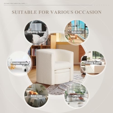 Stylish COLAMY Sherpa Accent Chair with Storage Ottoman