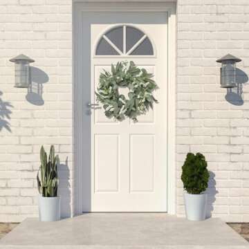 20 Inch Wreaths for Front Door, Spring Summer Wreaths for Front Door Outside All Season,Window,Wedding,House,Porch,Farmhouse,Front Door Decor