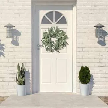 20 Inch Wreaths for Front Door, Spring Summer Wreaths for Front Door Outside All Season,Window,Wedding,House,Porch,Farmhouse,Front Door Decor