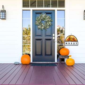 20 Inch Wreaths for Front Door, Spring Summer Wreaths for Front Door Outside All Season,Window,Wedding,House,Porch,Farmhouse,Front Door Decor