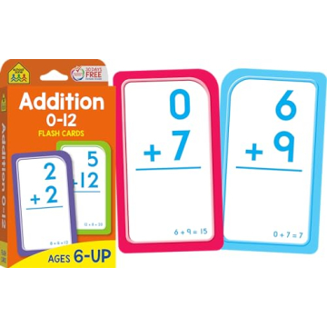 School Zone Math 1-2 Flash Cards for Kids - Fun Learning
