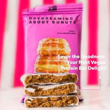 TRUBAR Vegan Protein Bar, Daydreaming About Donuts, Gluten Free, Plant Based Protein, Dairy Free, No...