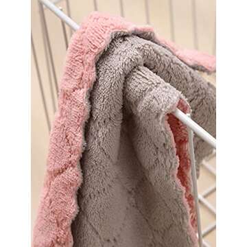 Microfiber Kitchen Washcloths, Super Absorbent Coral Velvet Dishtowels, Premium Table Cleaning Cloth...