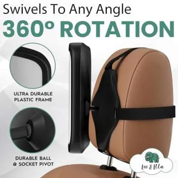 Leo and Ella Baby Car Mirror - Extra Large & Safe