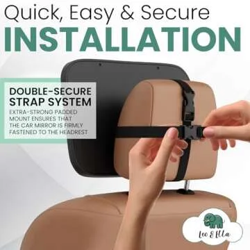 Leo and Ella Baby Car Mirror - Extra Large & Safe