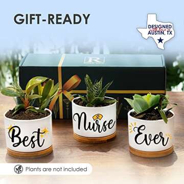 Nurse Planters, Nurse Gifts for Women, RN Gifts for Nurses Week Gifts for Women, for Nurses Week Gif...
