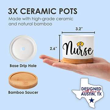 Nurse Planters, Nurse Gifts for Women, RN Gifts for Nurses Week Gifts for Women, for Nurses Week Gifts 2024, School Nurse Appreciation Gifts, Nurse Graduation Gift Ideas, Best Nurse Ever