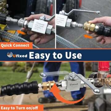 Ufixed 3/8" Hydraulic Ball Valve for Pressure Washers