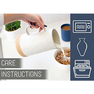 Stylish Nat & Jules Matte White Ceramic 48oz Pitcher