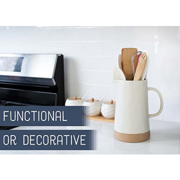 Stylish Nat & Jules Matte White Ceramic 48oz Pitcher