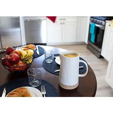 Stylish Nat & Jules Matte White Ceramic 48oz Pitcher
