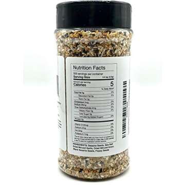 Everything Bagel Seasoning Blend Original XL 10 Ounce Jar. Delicious Blend of Sea Salt and Spices Dried Minced Garlic & Onion Flakes. Bagel Allspice, Sesame Seasoning Spice Shakera