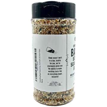 Everything Bagel Seasoning Blend Original XL 10 Ounce Jar. Delicious Blend of Sea Salt and Spices Dried Minced Garlic & Onion Flakes. Bagel Allspice, Sesame Seasoning Spice Shakera
