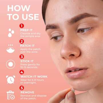 PatchRX Micro Needle Pimple Patch (18 Pack) - Hydrocolloid Micropoint Pimple Patch For Acne & Cystic Pimples, Eliminate Pimples Overnight, Microdart Pimple Patch, Micro Dart Pimple Patches