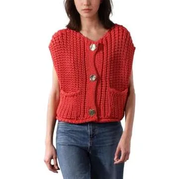 Ainangua Sleeveless Cropped Cardigan for Women