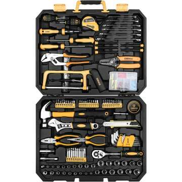 DEKOPRO 198-Piece Home Repair Tool Kit - Complete Household Set