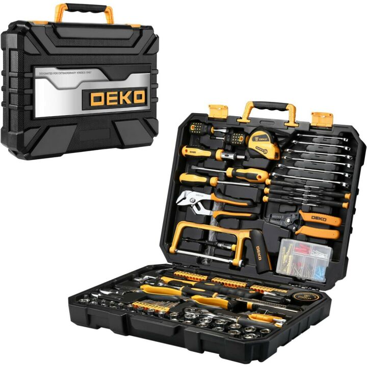 198-Piece DEKOPRO Home Tool Kit for Repairs