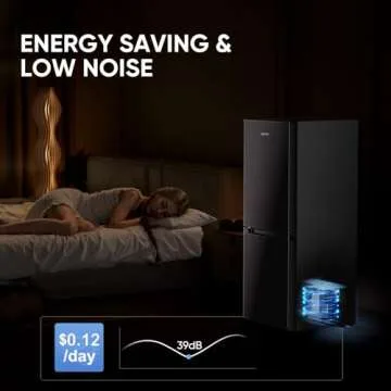 Upstreman Compact 4 Cu.Ft Refrigerator with Freezer