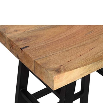 Stylish Urban Port Wooden Saddle Seat Barstool