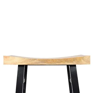 Stylish Urban Port Wooden Saddle Seat Barstool