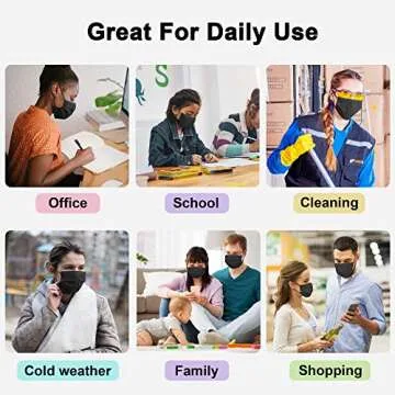 Black Disposable Face Masks, Pack of 50 Disposable Face Masks