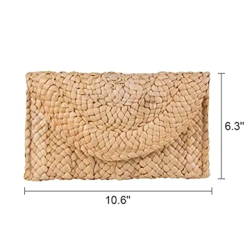 Freie Liebe Straw Clutch Purse for Stylish Summer Outings