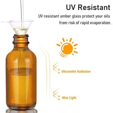 Bumobum Dropper Bottles 4oz, Amber Glass Bottles with Dropper for Essential Oils with Labels and Fun...
