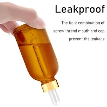 Bumobum 4oz Amber Glass Dropper Bottles with Funnel