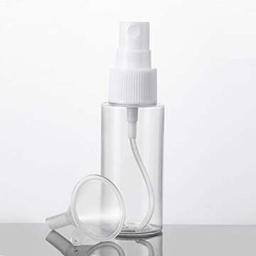 DYHAXA Empty Reusable Fine Mist Plastic Spray Bottles, Refillable Container Atomizer for Hair, Portable Spritzer Travel Bottle Spray Set for Cosmetic Use (1oz 30ml, 4 Pack)