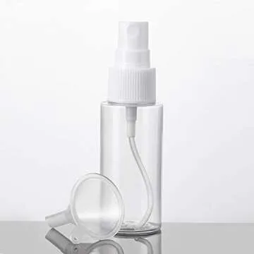 DYHAXA Empty Reusable Fine Mist Plastic Spray Bottles, Refillable Container Atomizer for Hair, Portable Spritzer Travel Bottle Spray Set for Cosmetic Use (1oz 30ml, 4 Pack)