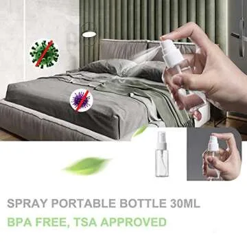 DYHAXA Empty Reusable Fine Mist Plastic Spray Bottles, Refillable Container Atomizer for Hair, Portable Spritzer Travel Bottle Spray Set for Cosmetic Use (1oz 30ml, 4 Pack)