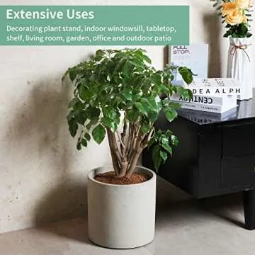 Mozing Cement Plant Pot - Modern 4.8 Inch Planter Pot