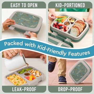 Bentgo Kids Prints Leak-Proof, 5-Compartment Lunch Box