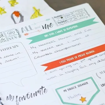 POMANGO School Memory Book - Keepsake Album from Pre-K to Grade 12