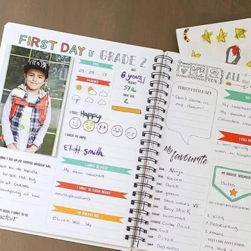 POMANGO School Memory Book - Keepsake Album from Pre-K to Grade 12