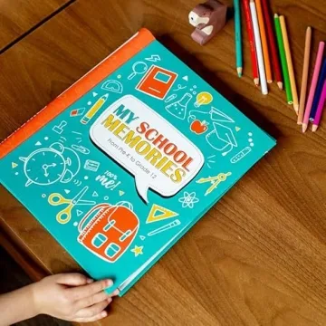 POMANGO School Memory Book - Keepsake Album from Pre-K to Grade 12